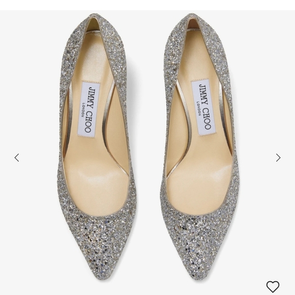 Jimmy Choo Romy Glitter Heels - Picture 3 of 16